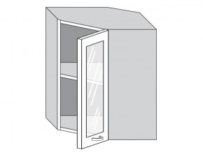 1.60.3у Шкаф настенный (h=720) угловой на 600мм со стекл. дверцей в Камышлове - kamyshlov.магазин96.com | фото