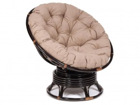 Кресло-качалка Papasan w 23/01 B с подушкой Antique brown, экошерсть Коричневый в Камышлове - kamyshlov.магазин96.com | фото