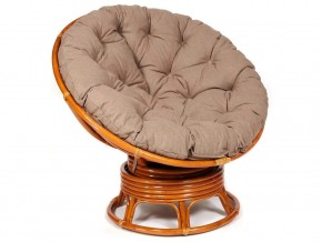 Кресло-качалка Papasan w 23/01 B с подушкой Cognac, экошерсть Коричневый в Камышлове - kamyshlov.магазин96.com | фото