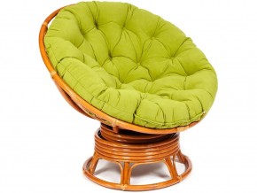 Кресло-качалка Papasan w 23/01 B с подушкой Cognac, флок Олива в Камышлове - kamyshlov.магазин96.com | фото