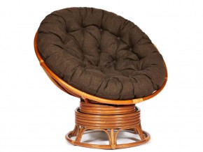 Кресло-качалка Papasan w 23/01 B с подушкой Cognac, ткань Коричневый в Камышлове - kamyshlov.магазин96.com | фото