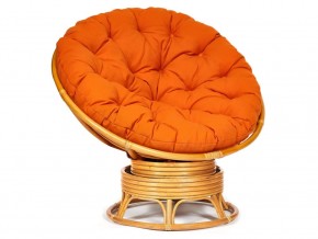 Кресло-качалка Papasan w 23/01 B с подушкой Honey, ткань Оранжевый в Камышлове - kamyshlov.магазин96.com | фото