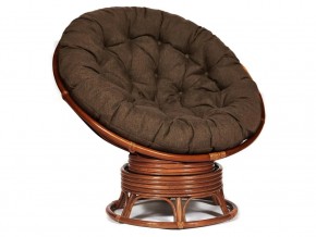 Кресло-качалка Papasan w 23/01 B с подушкой Pecan, ткань Коричневый в Камышлове - kamyshlov.магазин96.com | фото