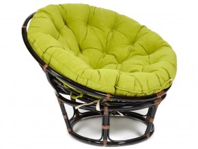 Кресло Papasan 23/01 W с подушкой Antique brown, флок Олива в Камышлове - kamyshlov.магазин96.com | фото