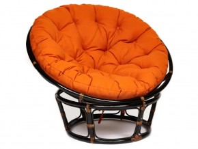 Кресло Papasan 23/01 W с подушкой Antique brown, ткань Оранжевый в Камышлове - kamyshlov.магазин96.com | фото