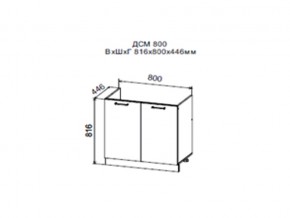 Шкаф нижний ДСМ800 под мойку в Камышлове - kamyshlov.магазин96.com | фото